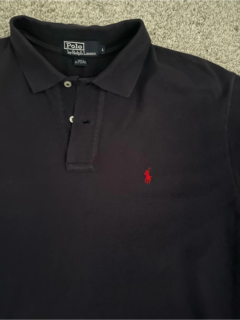 Vintage Polo by Ralph Lauren Navy Polo with Red Pony Logo